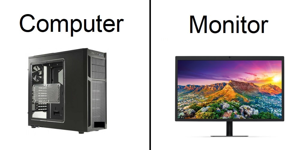 Computer vs. Monitor