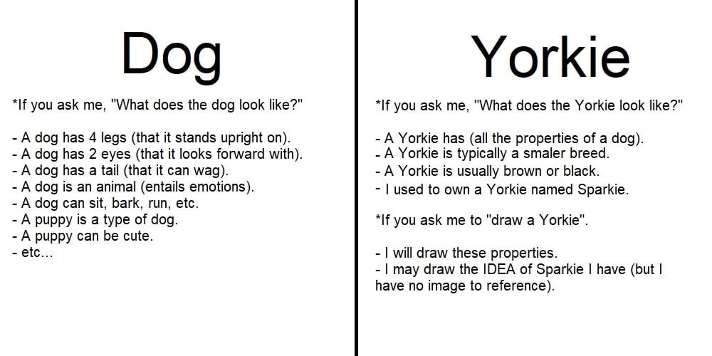 Aphantasia Dog vs. Yorkie Thought Process